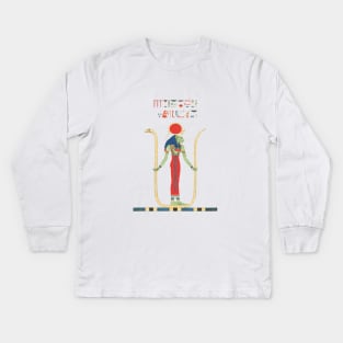 Neith Egyptian Divinity Kids Long Sleeve T-Shirt